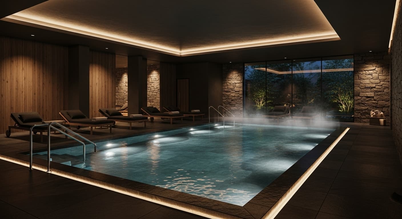 Luxury wellness spa with pool at The Wellness