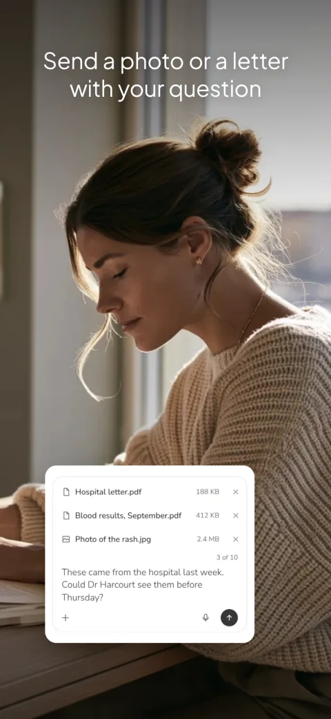 The wai Profile app. Show your doctor a photo of what worries you.